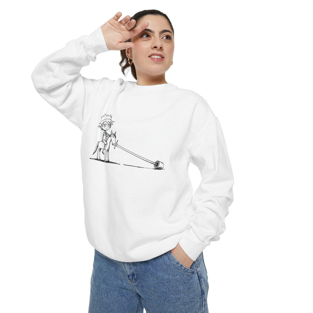 Overwhelmed Paper-Crown Rider Sweatshirt
