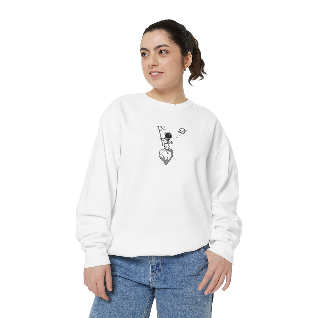 Star Explorer Mini Planet Sweatshirt | Space Astronaut Illustration