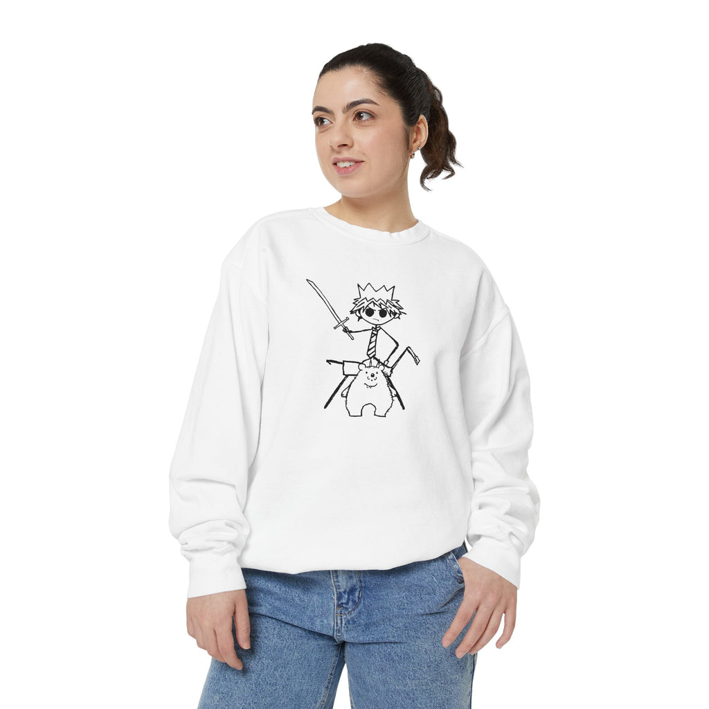 Stick-King vs The Bear Sweatshirt | Stick Figure Battle Graphic