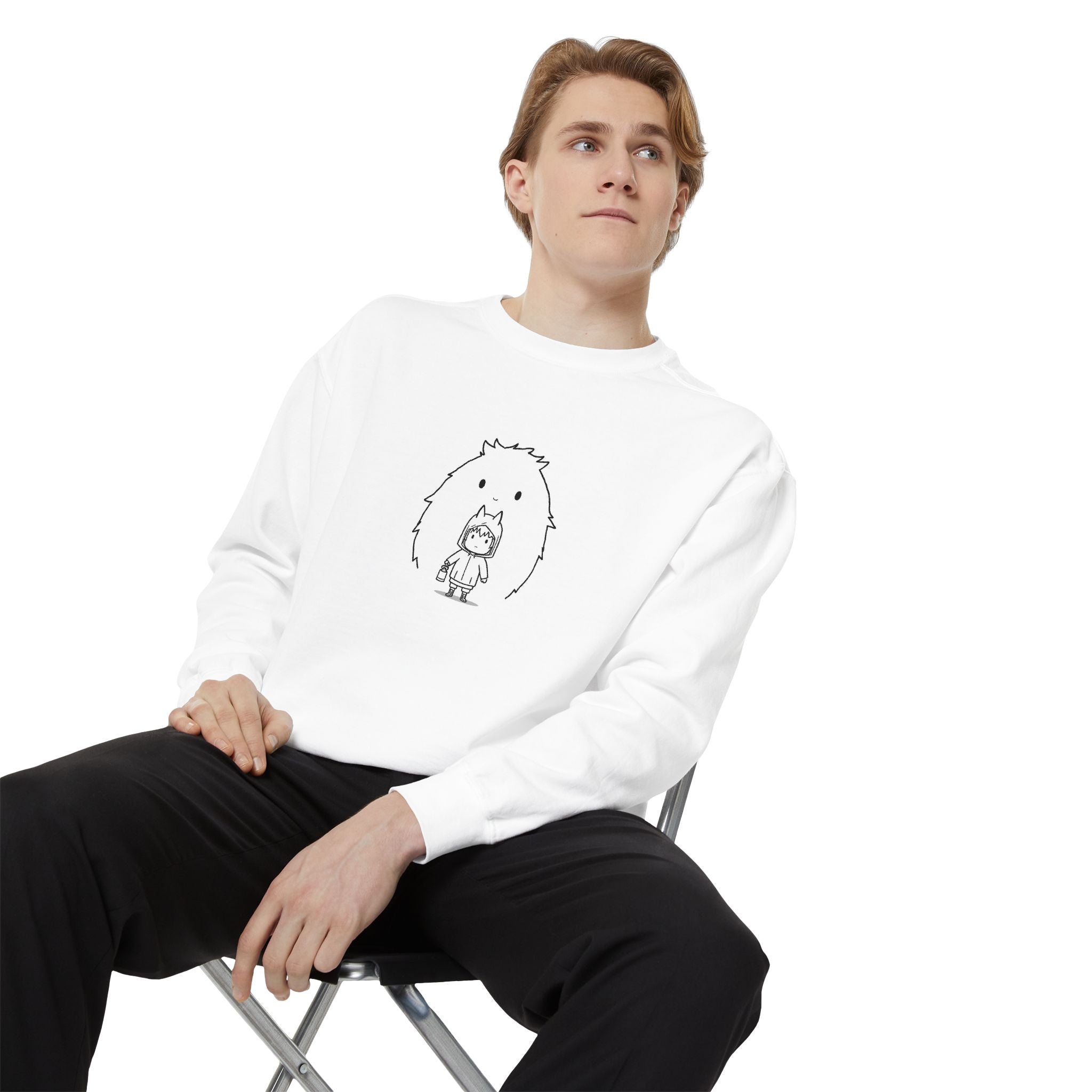 Lantern vs The Shadow Blob Sweatshirt | spooky creature illustration